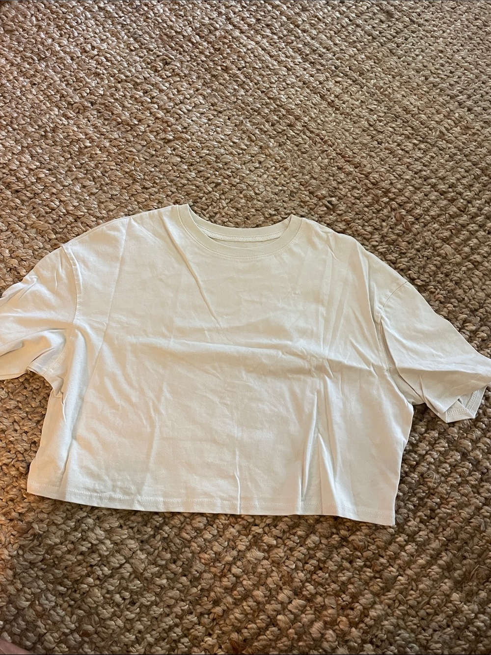 SHEIN White Short Sleeve Crop Tee